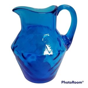 Fenton Cobalt Blue Glass Pitcher